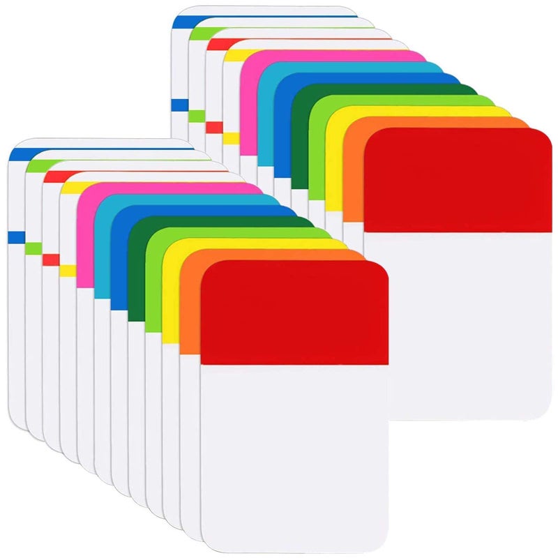 KICNIC Sticky Tabs 1 Inch, 480pcs Book Tabs, Colored Page Markers Self Adhesive, Repositionable Note Tabs for Documents, Books, Paper, Notebooks, Filing and Folders [24 Sets, 10 Colors] - Image 1